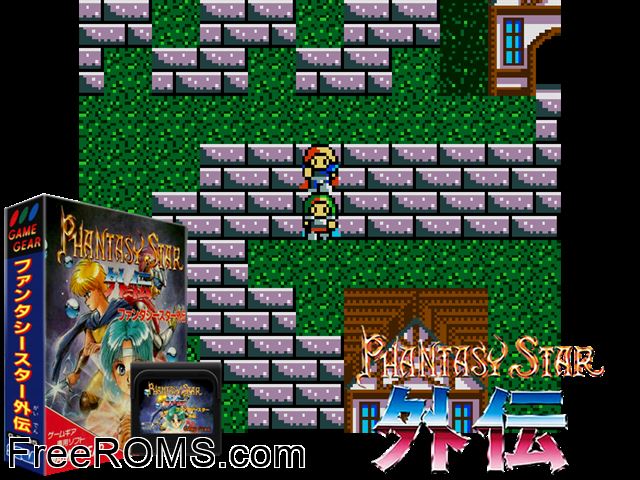 Phantasy Star Gaiden Small Font Game Gear game showing 3D box cover and gameplay screenshot